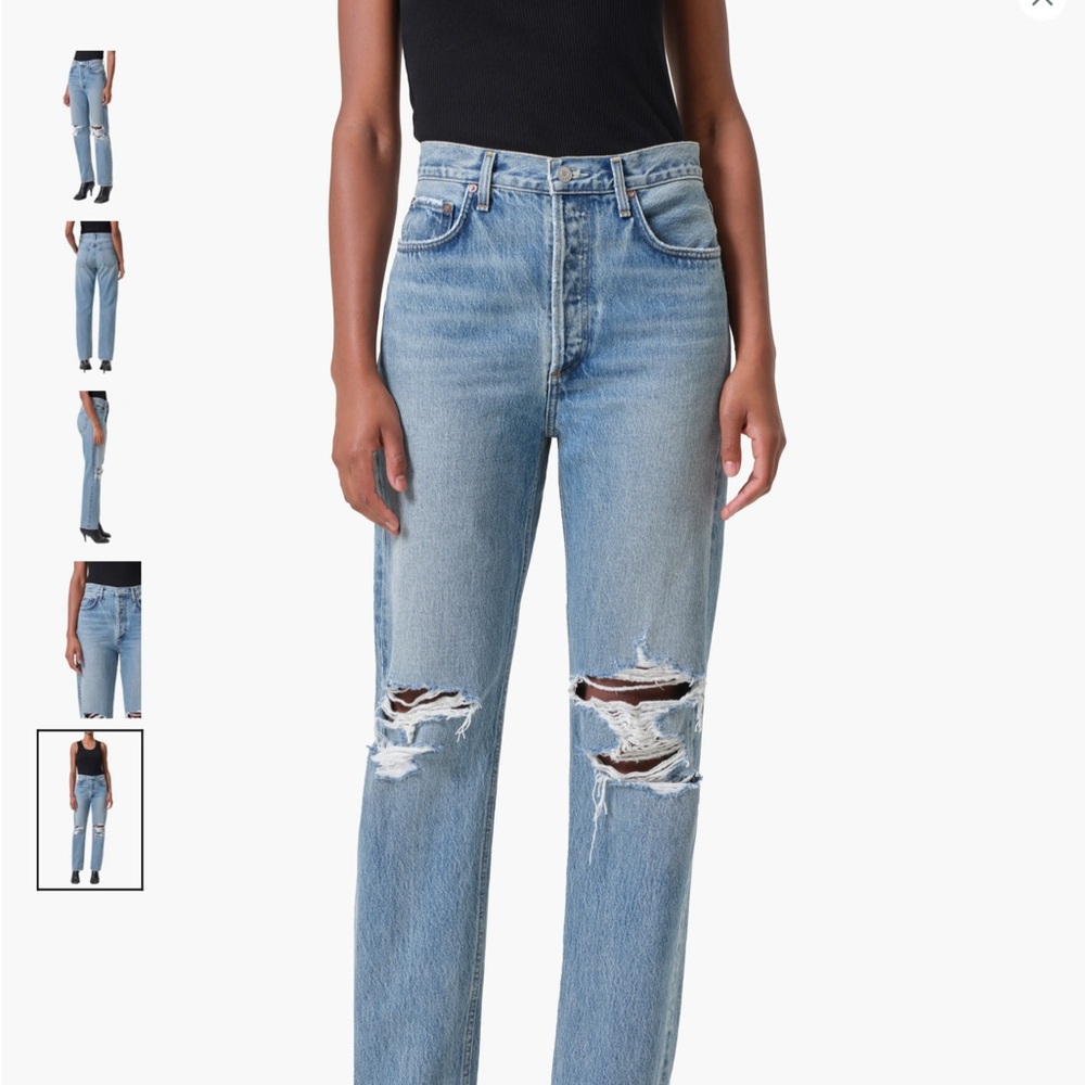 Agolde 90’s Pinch Waist Ripped High Waist Jeans